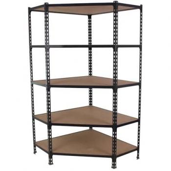 Estantería MADERCLICK CORNER 5 Baldas Alta Capacidad 200 kg Antracita/Madera 1800x900x300 mm