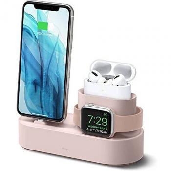 elago 3 en 1 Base de Carga Compatible con Apple Watch Series SE,6/5/4/3/2/1, Compatible con AirPods Pro, Compatible con Todos Modelos de iPhone [Necesario Cable Original-No Incluido]