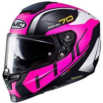 Casco de moto HJC RPHA 70 VIAS MC8SF, Negro/Rosa, L