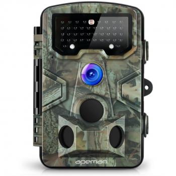 APEMAN Cámara de Caza 12MP y 1080P HD Trail Cámara con Gran Angular de 120° y 44pcs IR LEDs Visión Nocturna con hasta 20M Cámara de Fauna con Protección de Salpicaduras