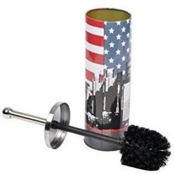 Interior Suavidad 6ASB219 West Side WC cepillo de metal gris 9,5 x 9,5 x 26,5 cm