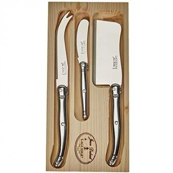 Laguiole Jean Dubost - Juego de cuchillos para queso de acero inoxidable, 3 unidades