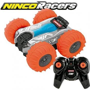 NincoRacers - Coche Teledirigido Acrobático Stunt Orange, Reversible, 27/40M hz, Color Naranja, Dimensiones: 13 cm x 12.5 cm x 8 cm, Apto para Niños de 6 años en Adelante