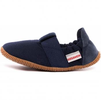 Pantuflas para niños Giesswein Söll Slim-Fit - Zapatillas de algodón antideslizantes con plantilla de cuero, talla 29