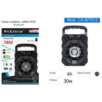 Altavoz Bluetooth Portátil 30W con Luces RGB y Batería Recargable