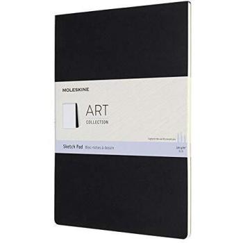 Bloc de Dibujo Moleskine A4 Negro, 48 Hojas, Papel Premium 120g/m²