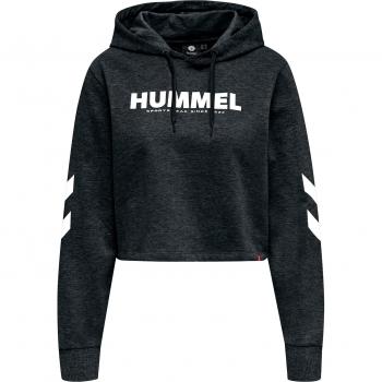 Sudadera con capucha Hummel Legacy negra mujer - XL, tipo: sudadera con capucha, características: color negro, diseño cropped, talla XL