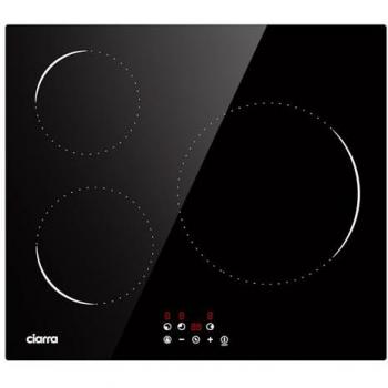 Ciarra - Placa de Inducción 4 Fuegos 6000W con Seguridad Infantil, Potencia Ajustable y Temporizador de 99 Minutos, 59cm CD4BIH-E