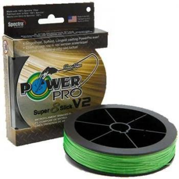 Power Pro Línea Trenzada Super 8 Slick V2 275 M - Tresse 8 Brins Sup 8 Slick V2 Aqua Green 275m - Diámetro: 0,13mm - Resistencia: 8Kg