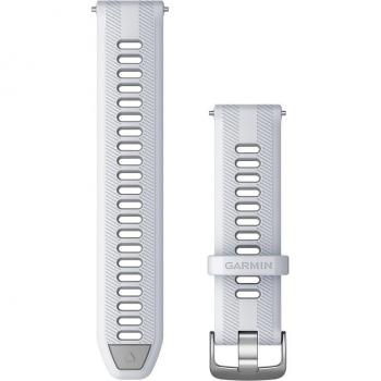 Correa de Silicona 22mm para Garmin Forerunner 965, Color Blanco y Gris