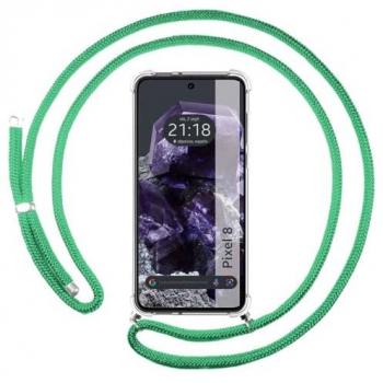 Funda Colgante Transparente para Google Pixel 8 5G con Cordon Verde Agua