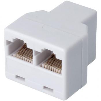 Adaptador RJ45 Triple Hembra Conexión para Tres Dispositivos Ethernet