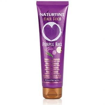 Naturtint Hair Food Purple Rice - Mascarilla Ultraconcentrada Hidratación, Cabello Brillante y Sedoso, Cabellos Secos y Encrespados, 99% Ingredientes Naturales, No engrasa, Apto Método Curly, 150ml