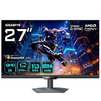 Monitor Gaming GIGABYTE M27Q2 QD 27” QHD - 2560 x 1440, 200Hz, 1ms, FreeSync Premium, Display HDR400, HDMI 2.0, DisplayPort