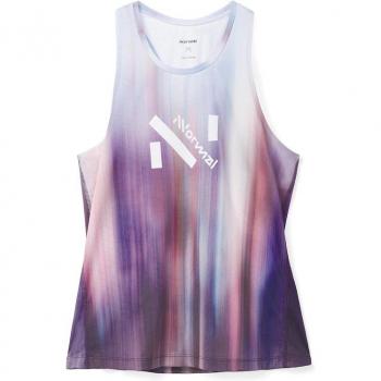 Camiseta de mujer de running NNormal Race sin mangas azul claro lila - L