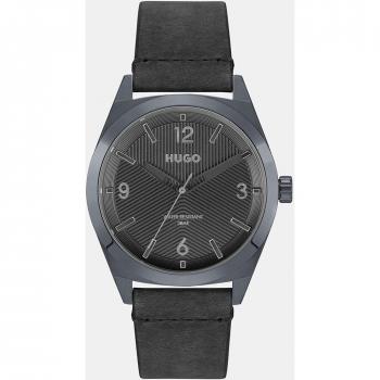 HUGO Boss Men's 1530250 Black Leather Quartz Watch (41mm)