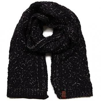 Superdry Nebraska Cable Bufanda Mujer Navy Sparkle One Size