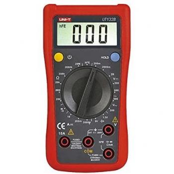UNI-T 7720107 UT132 Series Palm Size Digital Multimeter, Red/Grey
