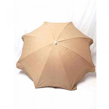 Sombrilla de Jardín Chillvert en Aluminio Plegable Gandía Ø180 cm Camel Anti UV 25 Loneta Anti-Manchas