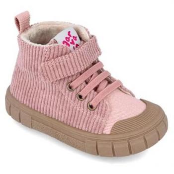 Botines Garvalin para Niña 241321-D032, súper ligeros, color rosa, con doble cierre adherente (cordones y velcro), máximo ajuste, respetuoso con el desarrollo infantil, casual y de alta calidad. T