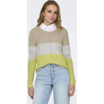Only Jersey con estampado de rayas 15319846-ONLGEENA-PUMICE STONE