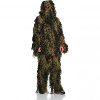 Mil-Tec Woodland Camo Ghillie Suit, Medium/Large, 4 Piece
