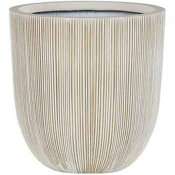Maceta Alta Beige de Poliresina 33 x Ø 31 cm - Diseño Moderno y Minimalista