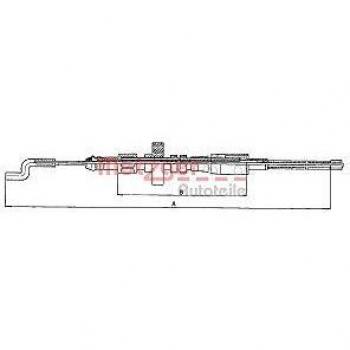Cable de freno de mano Metzger 10.7391 para VW Transporter T4, incluye freno de estacionamiento trasero izquierdo y derecho