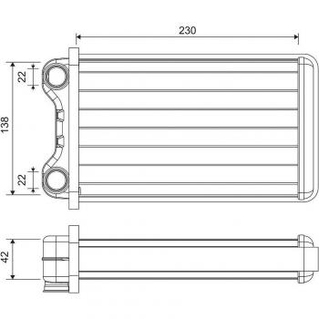 Intercambiador de calor VALEO 812255, calefacción interior