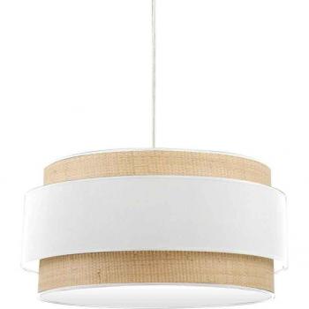 Colgante Kandy 2xe27 Natural/blanco Regx50x50 Cm