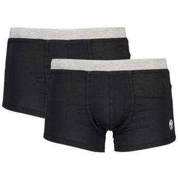 North Sails Contrasting Waistband Boxer Shorts Bi-Pack - Black Cotton Underwear for Men - Size XXL