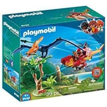PLAYMOBIL Dinos Helicóptero con Pterosaurio, a Partir de 4 Años