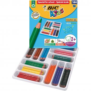 BIC Kids Evolution Triangle - Paquete de 144 lápices de colores