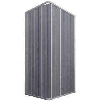 Mampara de ducha angular plegable de PVC blanca 90x90 cm con apertura lateral h 185 modelo Flex