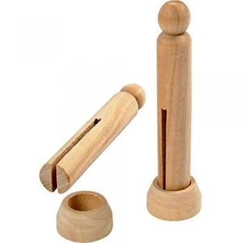Pinzas para ropa de madera de abedul, 9,5 cm, pack de 5 unidades