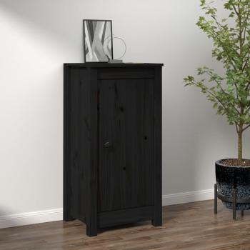 Aparador negro de madera maciza de pino 39x35x80 cm
