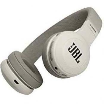 JBL e45bt On-Ear oído aufliegender Bluetooth Auriculares plegable Incluye desmontable verwicklung sin cable de tela con Universal de 1 Botones de Mando a distancia con micrófono integrado - Blanco