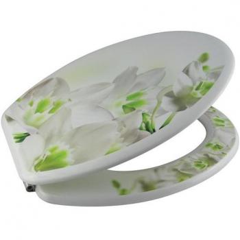 ASIENTO DE BAÑO MDF con Bisagras de Acero Inoxidable