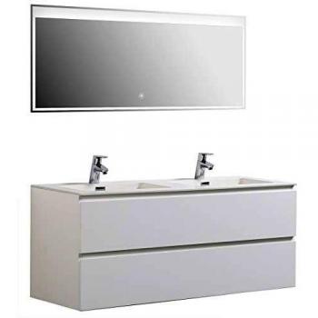Mueble de baño Alice 1200 blanco mate sin espejo opcional