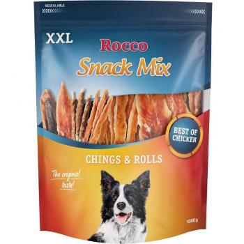 Rocco Snack Mix XXL - Rolls y Chings con Pollo - Pack Doble 2 x 1 kg