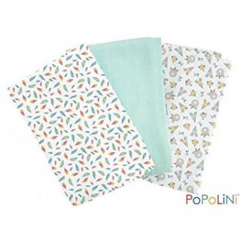 Popolini - Gasas de algodón, 3 unidades, con diseño indios