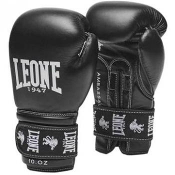 Leone 1947 Ambassador Black and White Boxing Gloves - 12 oz Adult