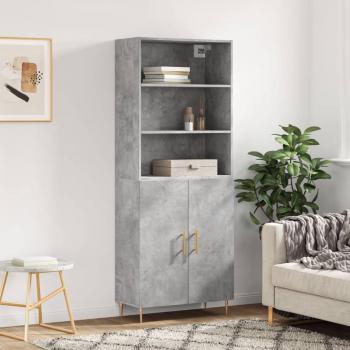 Armario de hormigón gris 69,5x34x180 cm madera multicapa Vidaxl