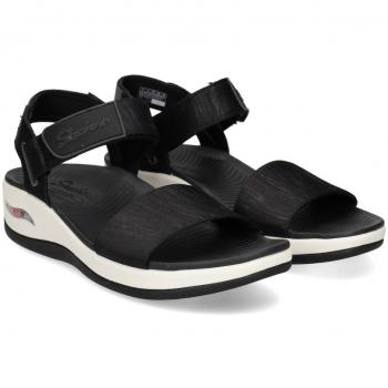 Sandalias Skechers Arch Fit Sunshine negra de mujer