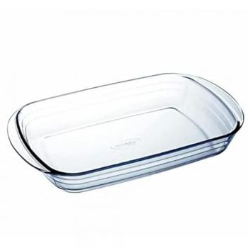 Fuente para Horno Ô Cuisine Vidrio Rectangular Transparente 39 x 24 x 6 cm (6 Unidades)