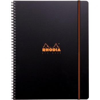 Rhodia Pro Book A4+ - Rhodiactive - Lineas horizontales y casilla en la parte superior para titulos - Negro