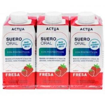 Actua Suero Oral Sabor Fresa 2 Tetrabriks 200ml