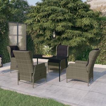 vidaXL 5-Piece Brown Garden Dining Set