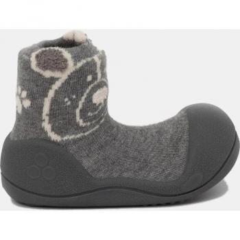 Zapatos de Casa Attipas Teddy Gris con Diseño de Osito