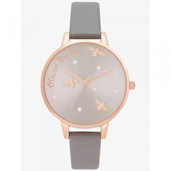 Olivia Burton Pearly Queen Vegan London Grey & Rose Gold Watch
